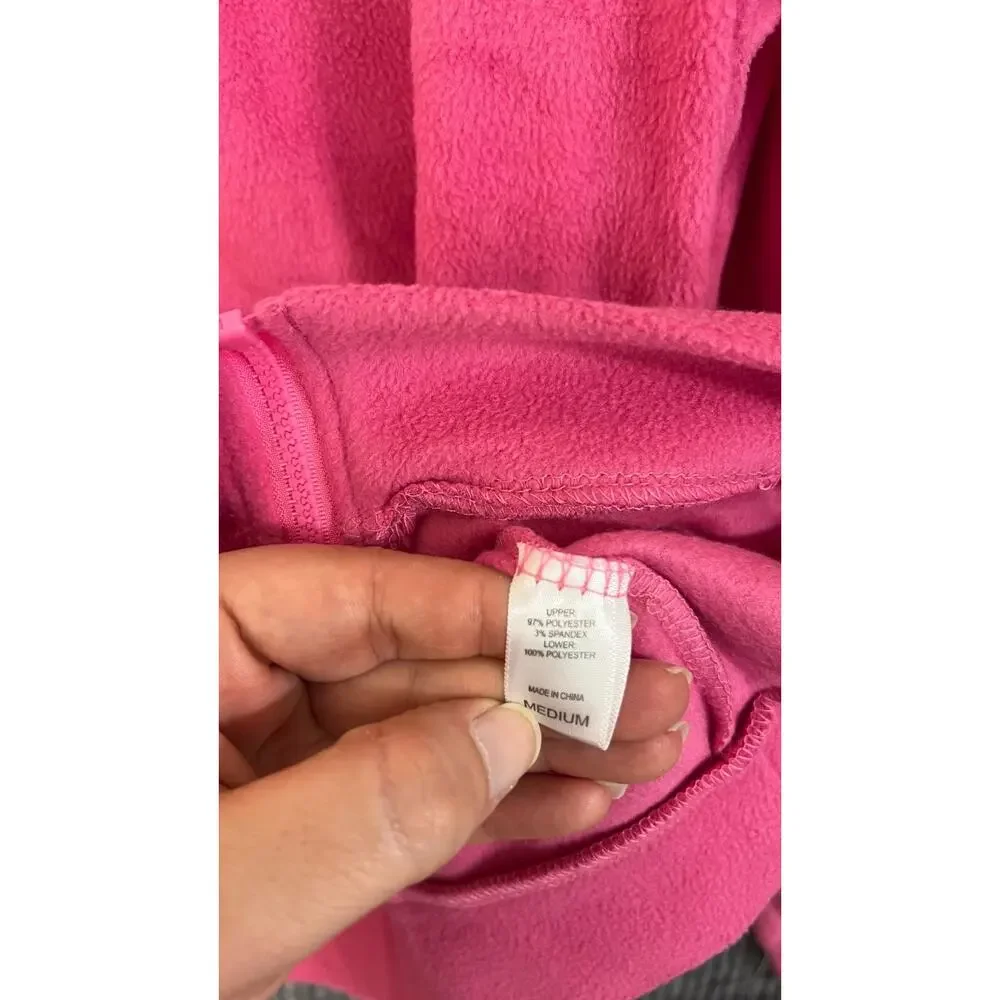 Muk Luks Lounge Set Womens Medium Fleece Pink Blue Jacket Pants Cozy 2 Piece